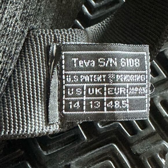 Teva NEW Men’s Mush Black Gray Blue Flip Flops Size 14 - Picture 10 of 10